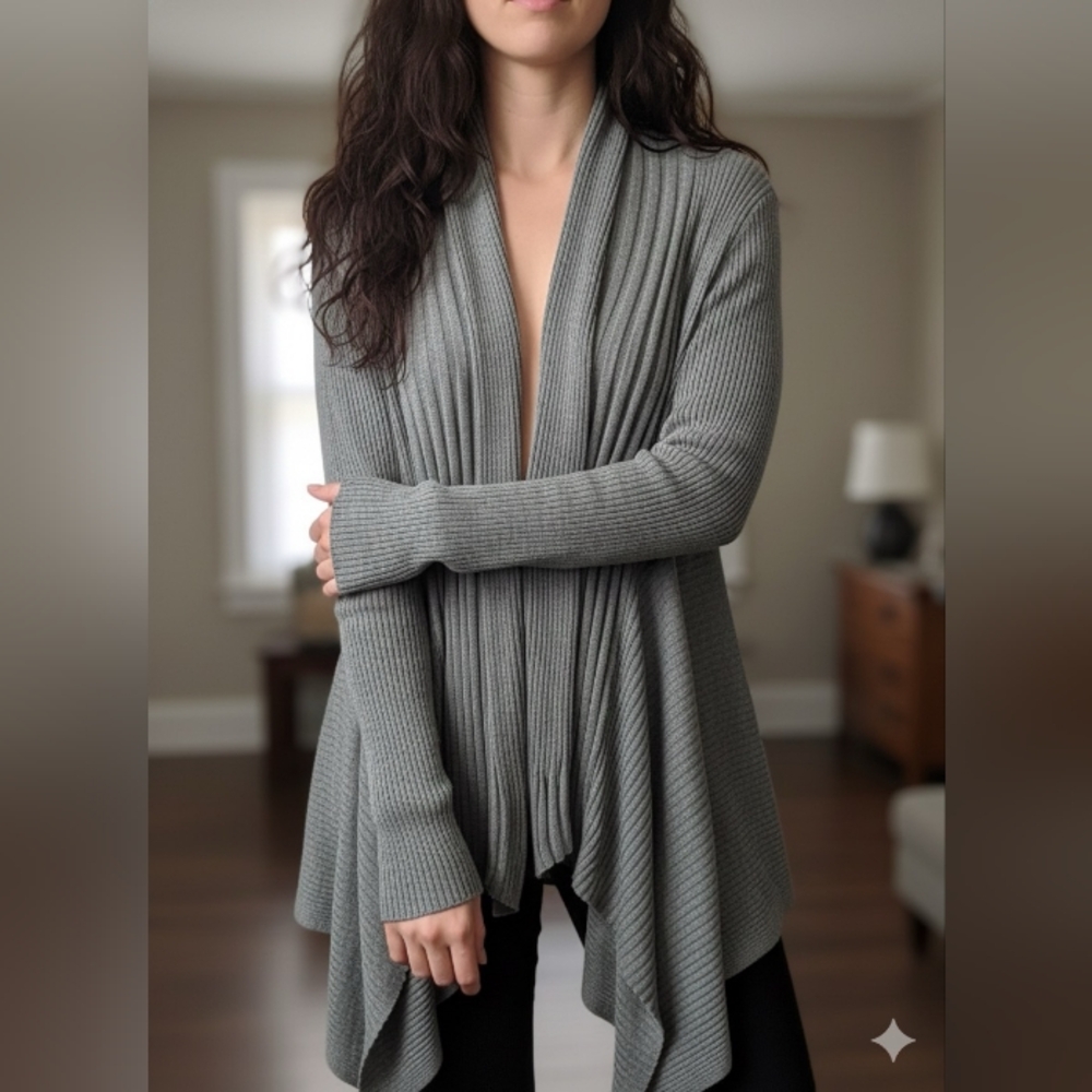 Motherhood Maternity Charcoal Open Front Cardigan